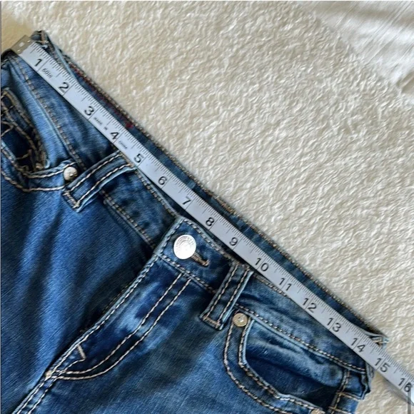 True Religion BECCA Mid Rise Boot Cut Jeans Blue Denim Style Size 29 - Picture 6 of 9